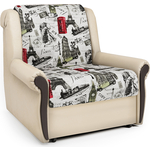 Кресло-кровать Шарм-Дизайн Аккорд М велюр Париж и экокожа беж