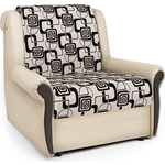 Кресло-кровать Шарм-Дизайн Аккорд М экокожа беж и ромб