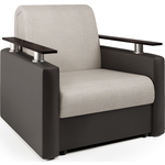 Кресло-кровать Шарм-Дизайн Шарм экокожа шоколад и шенилл беж