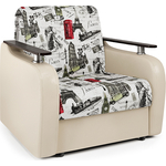 Кресло-кровать Шарм-Дизайн Гранд Д велюр Париж и экокожа беж