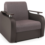 Кресло-кровать Шарм-Дизайн Гранд Д рогожка латте и экокожа шоколад