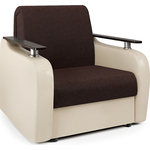 Кресло-кровать Шарм-Дизайн Гранд Д рогожка шоколад и экокожа беж