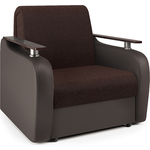 Кресло-кровать Шарм-Дизайн Гранд Д рогожка шоколад и экокожа шоколад