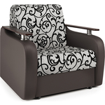 Кресло-кровать Шарм-Дизайн Гранд Д экокожа шоколад и узоры