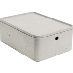 Декоративный ящик CURVER BETON M RECT BOX+LID grey 25x34x13 см (243400)