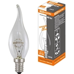 Лампа TDM ELECTRIC накаливания "Свеча на ветру" прозрачная 60 Вт-230 В-Е 14