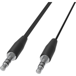 Аудио-кабель Ritmix RCC-140 Black 3.5 мм- 3.5 мм, плоский кабель, 1м