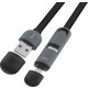 Кабель 2в1 MicroUSB+Lightning 8pin-USB Ritmix RCC-200 Black для синхронизации/зарядки, 1м