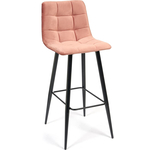 Барный стул TetChair Chilly (mod.7095) ткань/металл коралловый barkhat 15 /черный