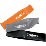 Набор эспандеров Torres TPR, AL0049, дл. 24 см, шир. 5 см, 3 жгута с разным сопротивлением