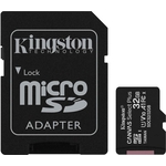 Карта памяти Kingston microSDHC 32Gb Canvas Select Plus (class 10/UHS-I/U1/100Mb/s/SD- адаптер)