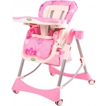 Детcкий стульчик для кормления BabyOne (розовый) - H1008R