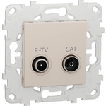 Розетка Schneider Electric R-TV/SAT оконечная Unica New NU545544