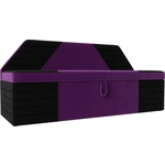 АртМебель Кухонный прямой диван Дуглас микровельвет фиолетовый черный
