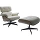 Комплект Bradex Кресло Eames lounge Chair и оттоманка Eames lounge Chair бежевая (FR 0596)