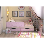 Кровать Ника Алиса белфорд/розовый металлик 1,6 м