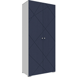 Шкаф комбинированный с 2 дверьми Это мебель Абрис ПМ-332.22 исп.1 дуб адриатика синий/белый