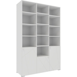 Шкаф комбинированный (с 3 дверьми) Это мебель Абрис ПМ-332.25 исп.3 белый глянец