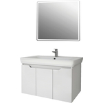 Мебель для ванной Dreja Q 80 с дверцами, белый глянец