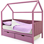 Детская кровать-домик Бельмарко мягкий Svogen лаванда + ящики 2 шт