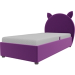 Детская кровать АртМебель Бриони микровельвет фиолетовый