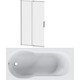 Акриловая ванна Am.Pm X-Joy 150x70 с каркасом и шторкой (W88A-150-070W-A, W88A-150-070W-R, W80S-100PS-150MT)