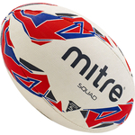 Мяч для регби Mitre SQUAD арт. BB1152WP4, р.5, резина, вес 350 г., бело-сине-красный