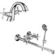 Комплект смесителей Decoroom для раковины и ванны, с душем, хром (DR52011, DR52043)