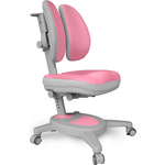 Кресло Mealux Onyx Duo (Y-115) DPG + чехол - обивка розовая однотонная с серой каймой