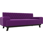 Прямой диван АртМебель Мюнхен Люкс микровельвет фиолетовый