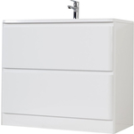 Тумба с раковиной BelBagno Albano 100 bianco lucido напольная (ALBANO-1000-2C-PIA-BL, BB1000/455-LV-MR-ALR)