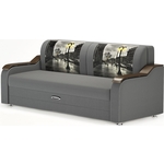 Прямой диван-кровать MGroup Валери (ткань Саванна грей + декор венге, купон Фонари)