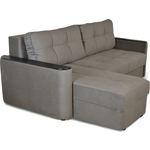 Угловой диван-кровать MGroup Джастин с оттоманкой (ткань мдф цвет венге RGB 73)