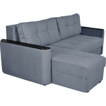 Угловой диван-кровать MGroup Джастин с оттоманкой (ткань мдф цвет венге, pixel 12)