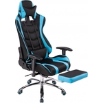 Фото Компьютерное кресло Woodville Kano 1 light blue / black купить недорого низкая цена