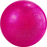 Мяч для художественной гимнастики  AGP-19-01 диаметр 19 см, ПВХ, розовый с блестками