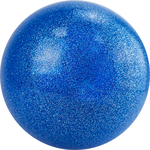 Мяч для художественной гимнастики  AGP-19-02 диаметр 19 см, ПВХ, синий с блестками