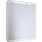 Фото Зеркальный шкаф Mixline Виктория 70х80 2 створки, левый с подсветкой, сенсор (4620077043715) купить недорого низкая цена
