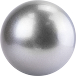 Мяч для художественной гимнастики  AG-15-07 диаметр 15 см, ПВХ, серебристый