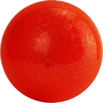Мяч для художественной гимнастики  AGP-19-06 диаметр 19 см, ПВХ, оранжевый с блестками