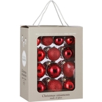 Набор елочных шаров House of Seasons 26 шт., классический красный в коробке