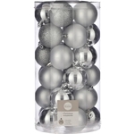 Набор елочных шаров House of Seasons d 6 см 30 шт., серебро в прозрачной упаковке