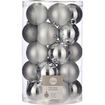 Набор елочных шаров House of Seasons d 8 см 25 шт., серебро в прозрачной упаковке