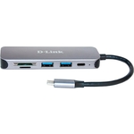 Концентратор D-Link с 2 портами USB 3.0, 1 портом USB Type-C, слотами для карт SD и microSD и разъемом USB Type-C (DUB-2325/A1A)