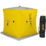 Палатка для зимней рыбалки Helios утепл. Куб 1,5х1,5 yellow/gray (HS-ISCI-150YG)