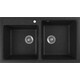 Кухонная мойка GreenStone GRS-85k-308 черный, с сифоном