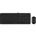 Комплект клавиатура и мышь A4Tech Fstyler F1512 клав-черный мышь-черный USB