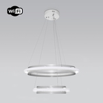 Подвесной светодиодный светильник Eurosvet Imperio 90241/2 белый/серебро Smart