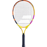 Ракетка для большого тенниса Babolat Nadal 21 Gr000, 140455-100, для 5-7 лет, алюминий, со струнами, желто-оранжевый