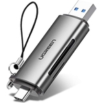 Кардридер UGREEN USB-C + USB-A 3.0 для карт памяти TF/SD (50706)